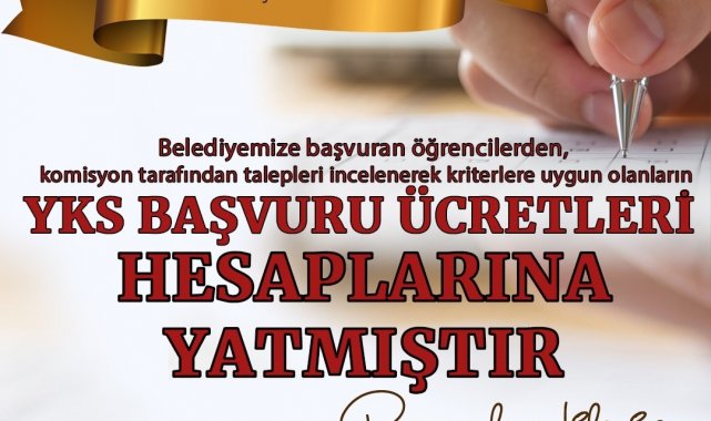 Belediye Üniversite sınavı ücretlerini yatırdı