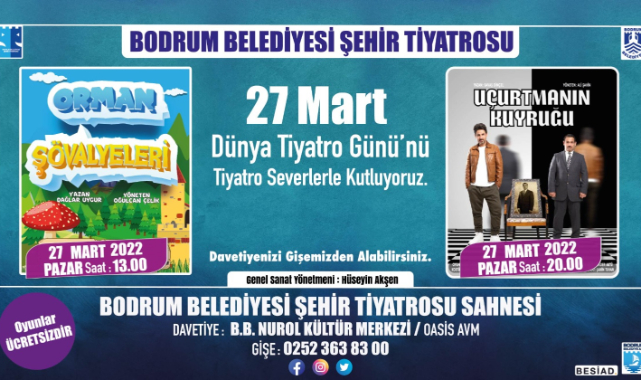 Bodrum&#039;da Dünya Tiyatrolar Gününe Özel İki Oyun Sahnelenecek