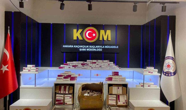 Bulaşık makinesine gizlenmiş şekilde 6 bin 890 adet tıbbi cihaz ele geçirildi