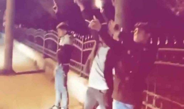 Bursa'da magandalar havaya ateş açtı, kameraya yakalandı