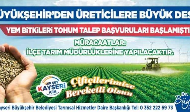 Büyükkılıç bin ton yem bitkisi tohumu desteği sağlayacak