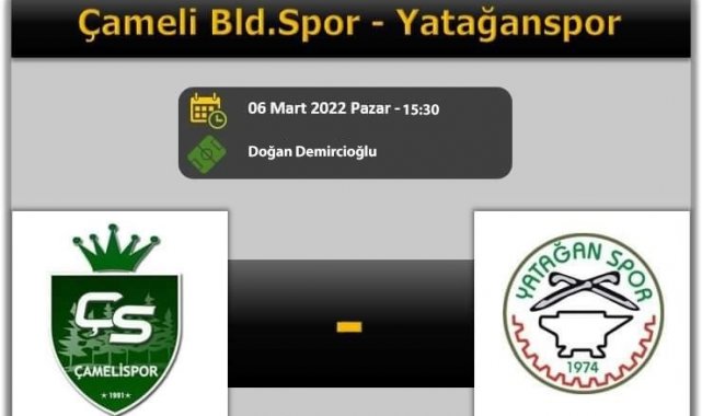 Çameli - Yatağan maçının yeri ve saati değişti