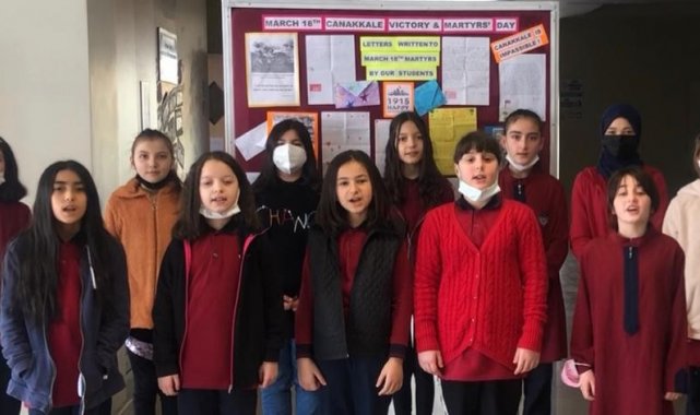 Çanakkale Şehitleri'ne İngilizce mektup yazıp seslendirdiler