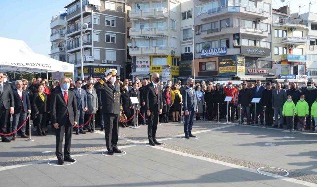 Çanakkale Zaferinin 107.yıldönümü tören ve çelenk sunumu ile anıldı