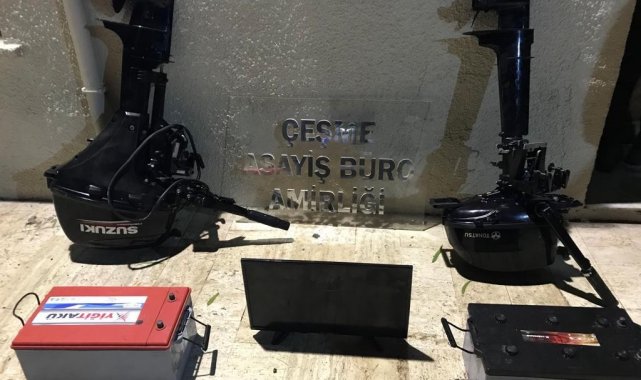 Çeşme&#039;de teknelerden hırsızlık yapan zanlılar yakalandı