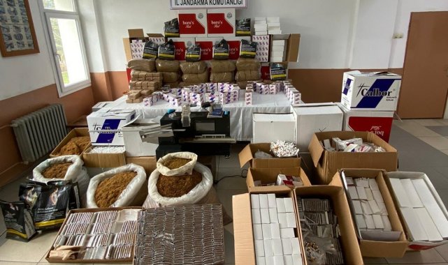 Çine'de kaçak sigara imalathanesine baskın