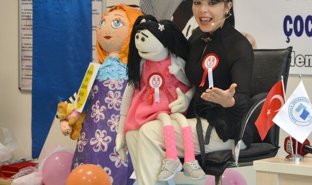 Çocuklar vantrolog Çiğdem Çelebi ve Marmelat'ı çok sevdi