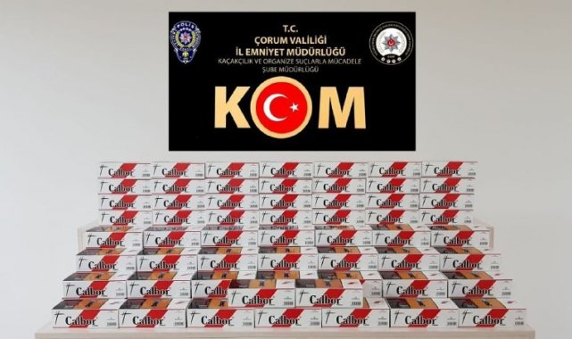 Çorum'da kaçak sigara operasyonu