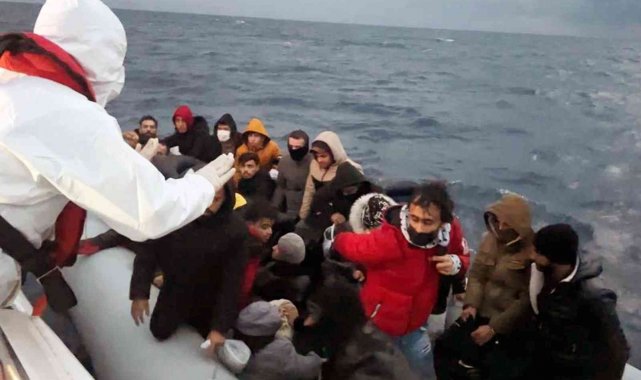 Datça açıklarında 36 düzensiz göçmen kurtarıldı