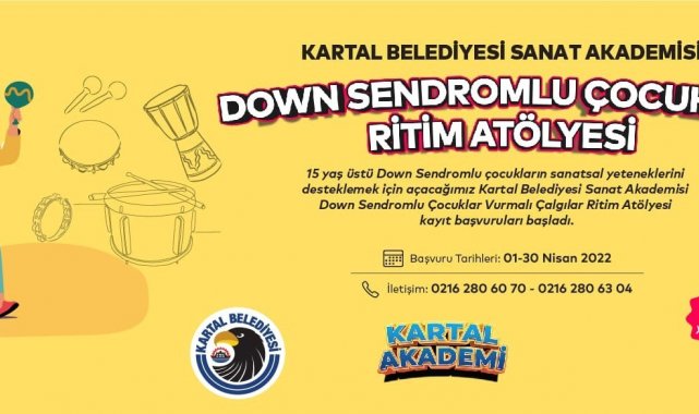 Down sendromlu çocuklar Kartal&#039;da müziğin ritmini keşfedecek