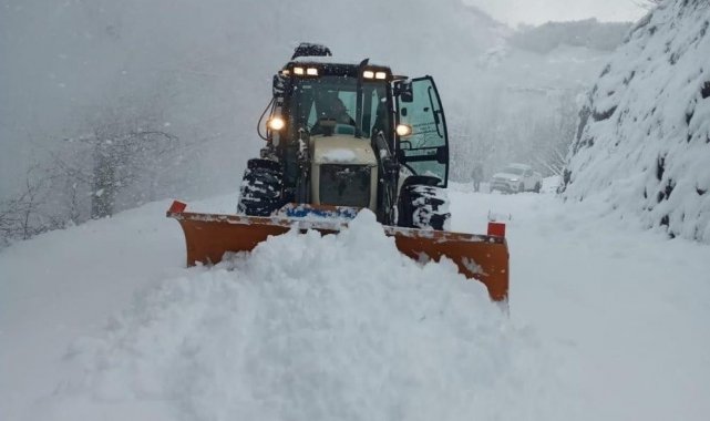 Düzce'de 69 köy yolu ulaşıma kapandı