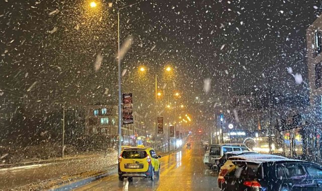 Düzce'de kar yağışı başladı