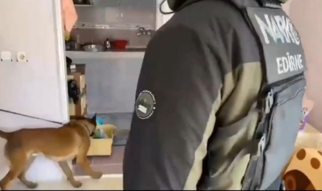 Edirne'de uyuşturucu operasyonunda 11 adrese baskın yapıldı