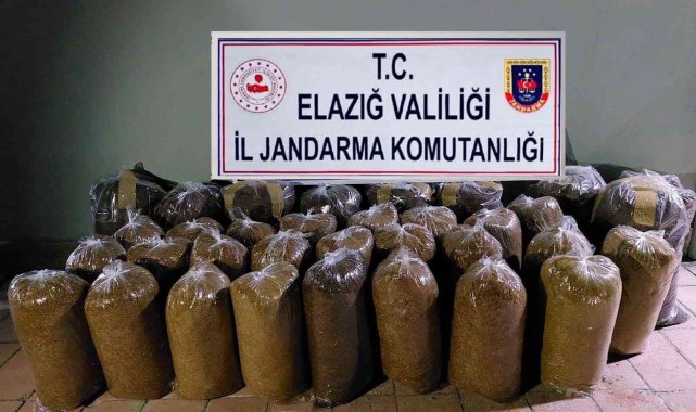 Elazığ&#039;da 215 kilogram kaçak tütün ele geçirildi