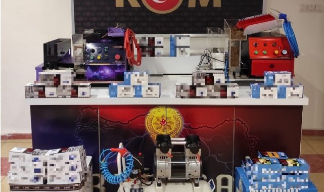 Erzincan'da kaçak sigara, tütün, makaron operasyonu
