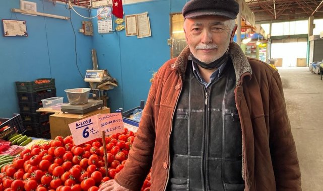 Eskişehir pazarında domates 6 lira
