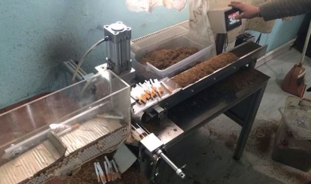 Evi sigara imalathanesine çeviren 2 kişi gözaltına alındı