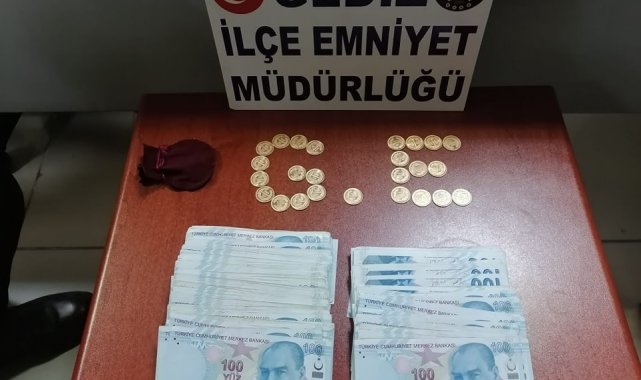 Gediz&#039;de sahte altın ele geçirildi