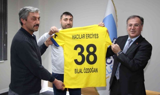 Hacılar Erciyesspor yönetiminden başkan özdoğan'a ziyaret