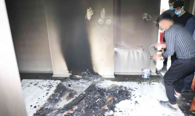 Hakkari'de korkutan yangın