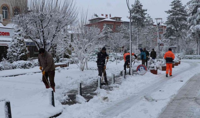 Havza'da mart ayında karla mücadele