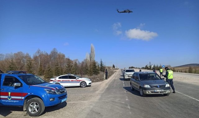 Helikopter destekli trafik denetimi yapıldı