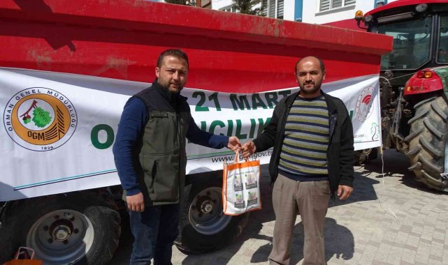 Hisarcık'ta bin 500 fidan dağıtıldı