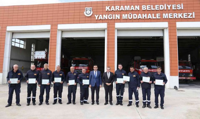 İçişleri Bakanlığından itfaiye erlerine teşekkür belgesi