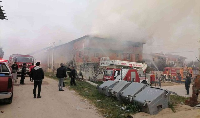 İmalathane ve 2 eve sıçrayan yangında korku dolu anlar yaşandı