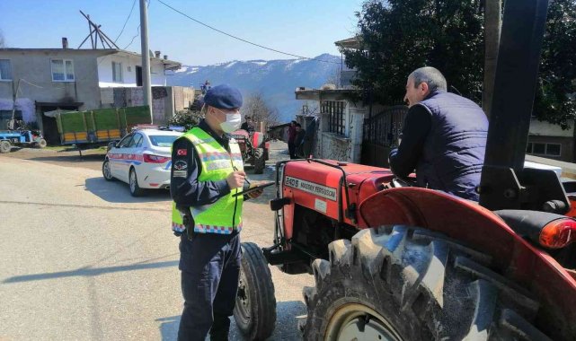 Jandarma köy yollarında uygulama