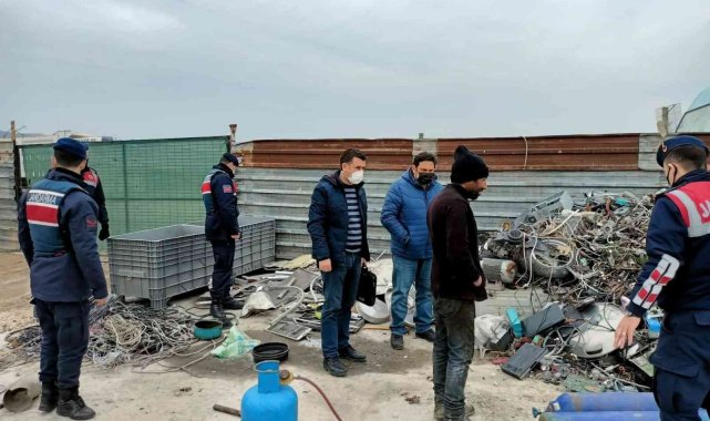 Jandarmadan hurda ve ikinci el malzeme alım satım yerlerine denetim