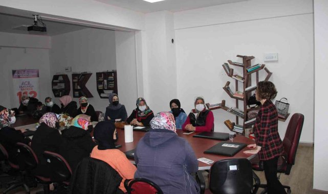 Kadın kursiyerlere 112 Acil Çağrı Merkezi tanıtıldı