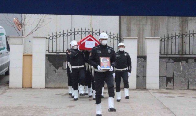 Kalp krizi sonucu şehit olan polis memurunun cenazesi memleketine gönderildi