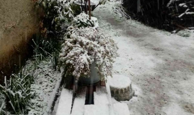 Kar yağışı Yatağan'ın yüksek kesimlerini beyaza bürüdü