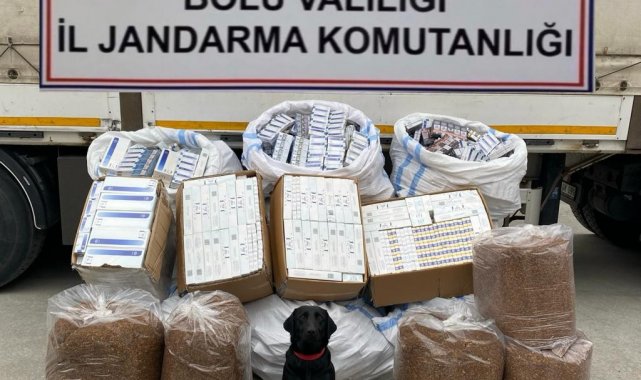 Kargo aracında binlerce kaçak sigara ve tütün ele geçirildi