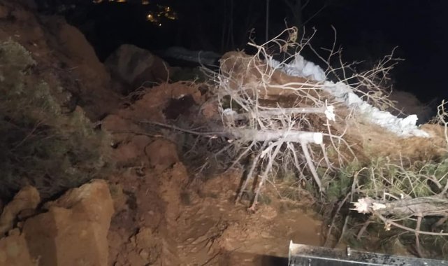 Kastamonu&#039;da kar suları heyelana sebep oldu