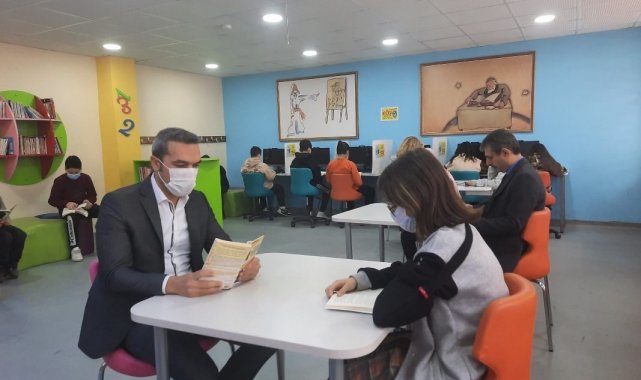Kaymakam Çiçek, kitap okuma etkinliğine katıldı