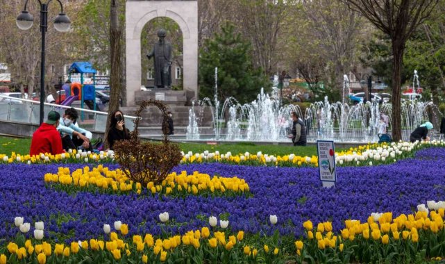 Kayseri, 1 milyon lale ve sümbülle donatıldı