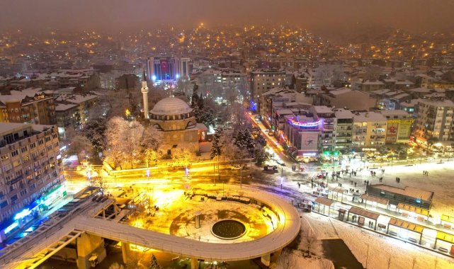 Kocaeli'nin kış manzarası mest etti