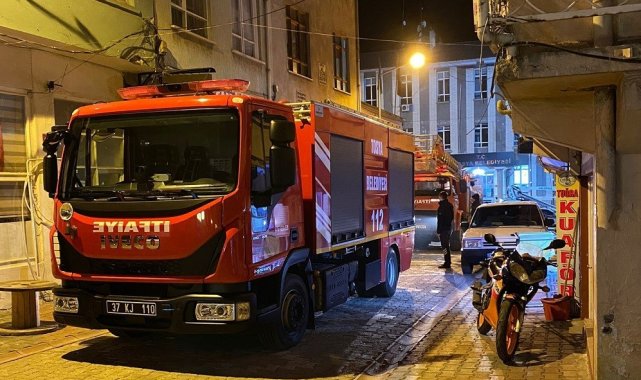 Korkutan baca yangını büyümeden söndürüldü