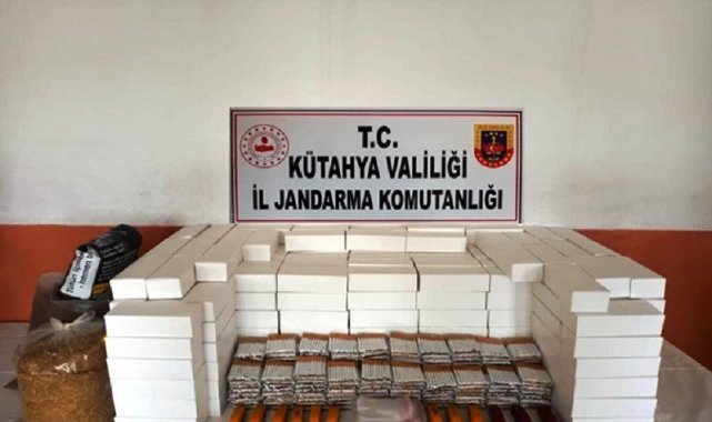 Kütahya&#039;da 58 bin 400 adet bandrolsüz makaron ele geçirildi