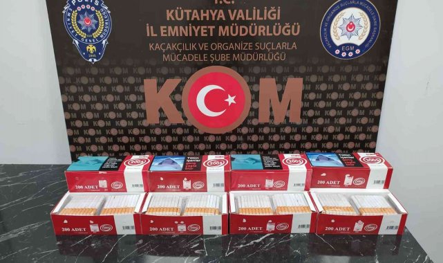 Kütahya&#039;da makaron ve gümrük kaçağı sigara ele geçirildi