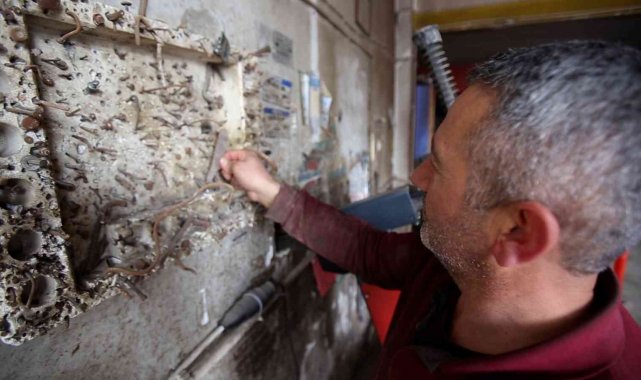 Lastik tamircisinin ilginç koleksiyonu