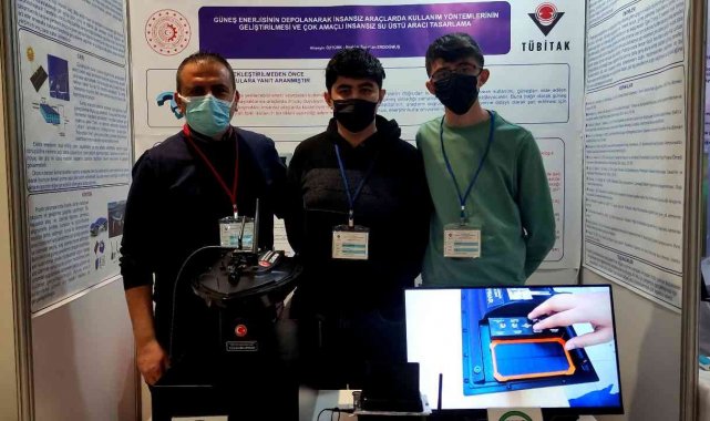 Liseli öğrenciler suyun üstünde ve altında aynı anda arama yapan cihaz geliştirdi