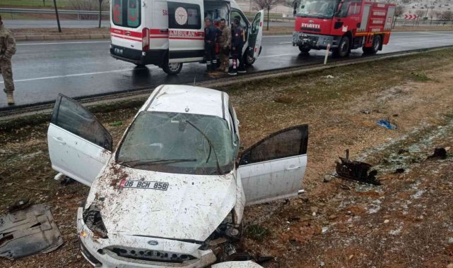 Mardin'de dolu yağışı kazayı beraberinde getirdi: 2 yaralı