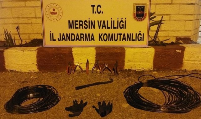 Mersin'de kablo hırsızlığı zanlıları yakalandı