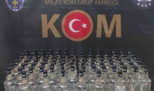 Milas&#039;ta 90 adet sahte alkol ele geçirildi