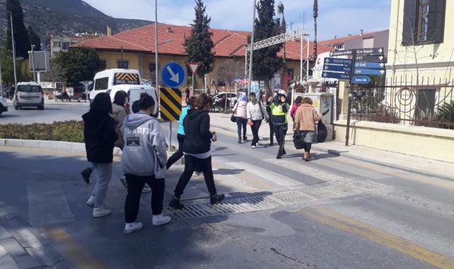 Milas'ta öncelik yayanın uygulaması yapıldı