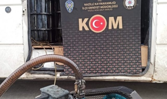 Nazilli'de 2 ton kaçak akaryakıt ele geçirildi