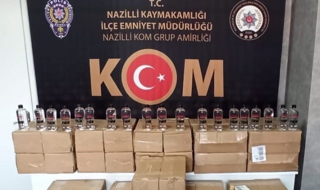 Nazilli'de 220 litre etil alkol ele geçirildi